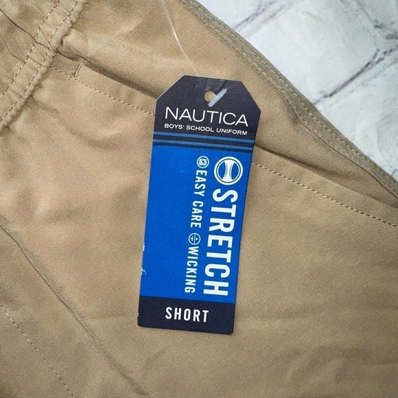 NWT Boys Size 12 Regular Pull On Khaki Polyester Shorts - Picture 2 of 6